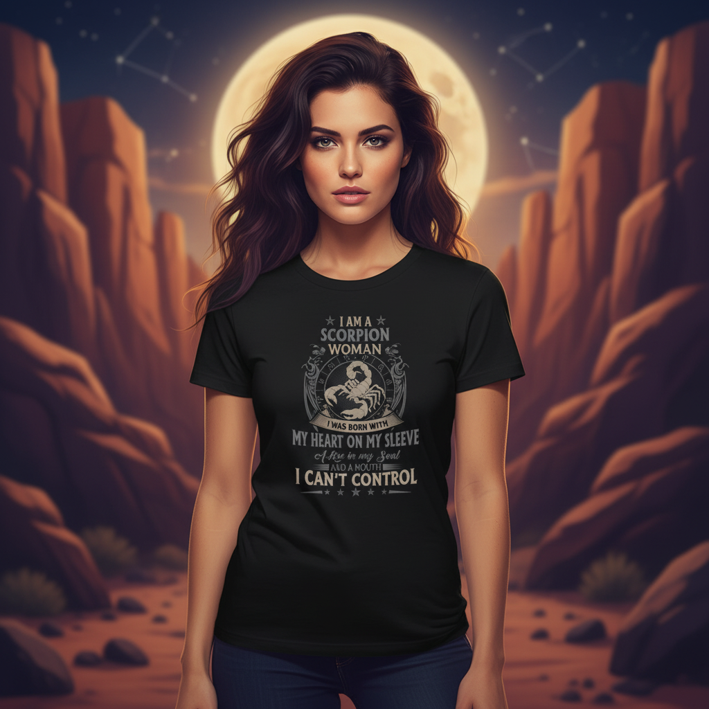 Unisex Scorpion Zodiac Graphic T Shirt Featuring I Am A Scorpion Woman Slogan For Fans