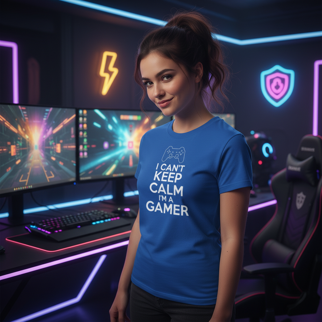 Unisex Gamer Graphic T Shirt With Controller Icon