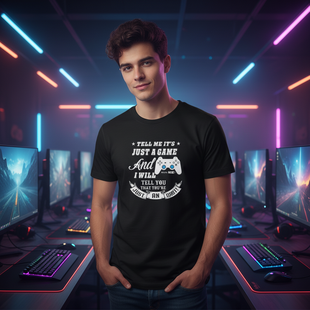 Unisex Gamer Graphic Tee With Controller Design And Humorous Gaming Quote For Men And Women