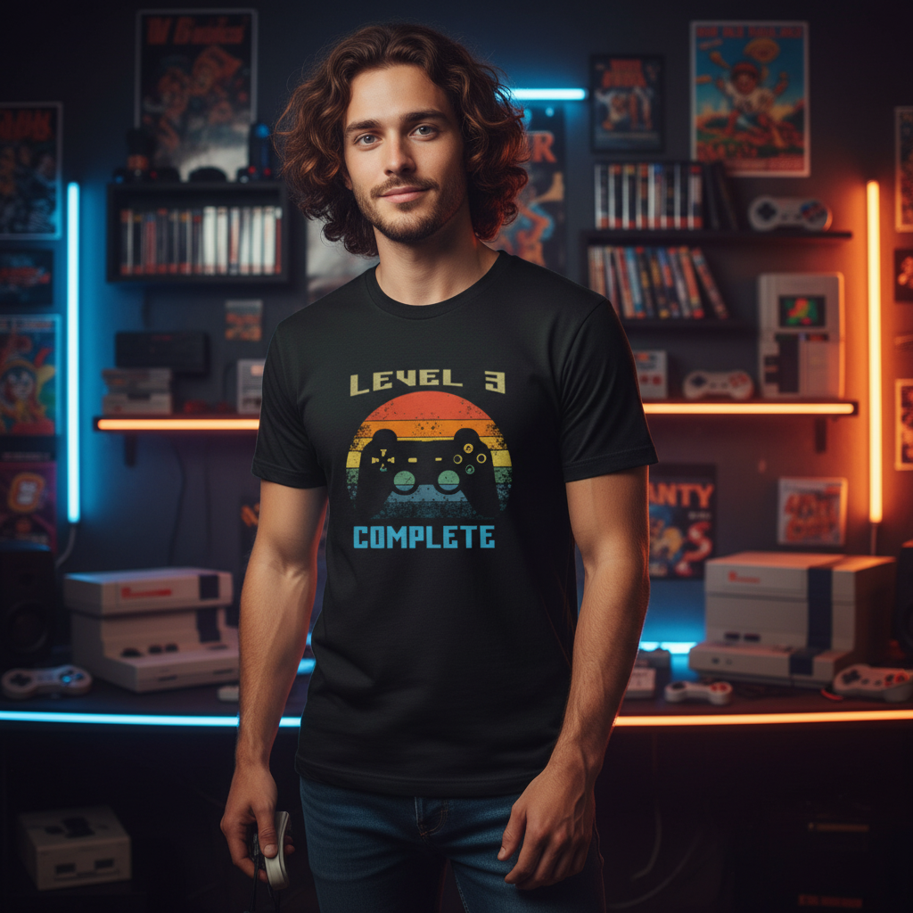 Level 3 Complete Gamer Graphic T Shirt