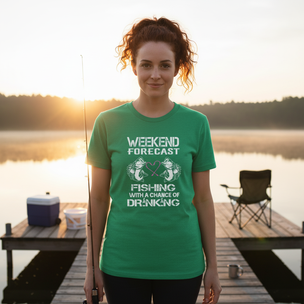 Unisex Weekend Forecast Fishing T Shirt