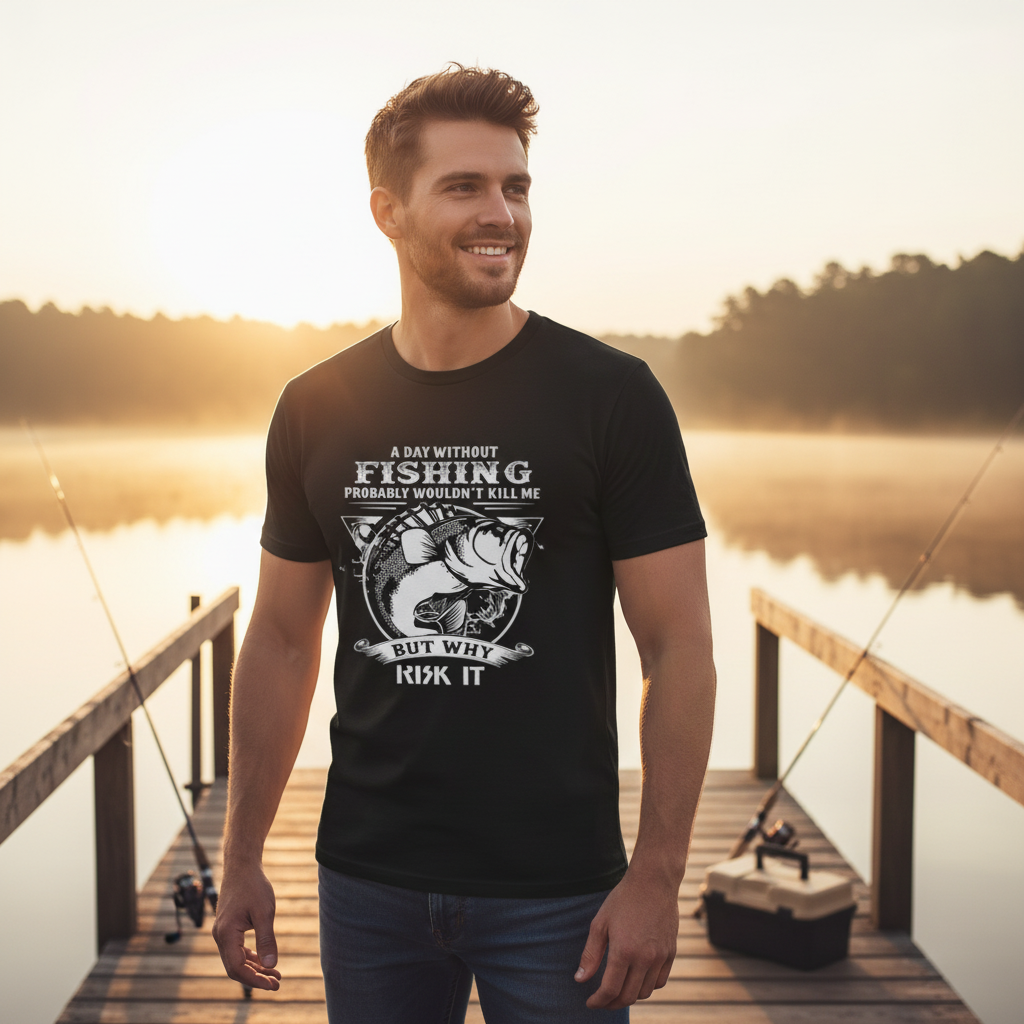 Fishing Graphic Unisex T Shirt With Humorous Fish Design