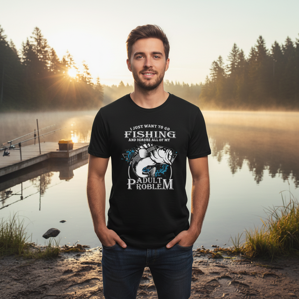 Unisex Fishing Graphic T Shirt With Splash Art Design For Anglers And Outdoor Lovers