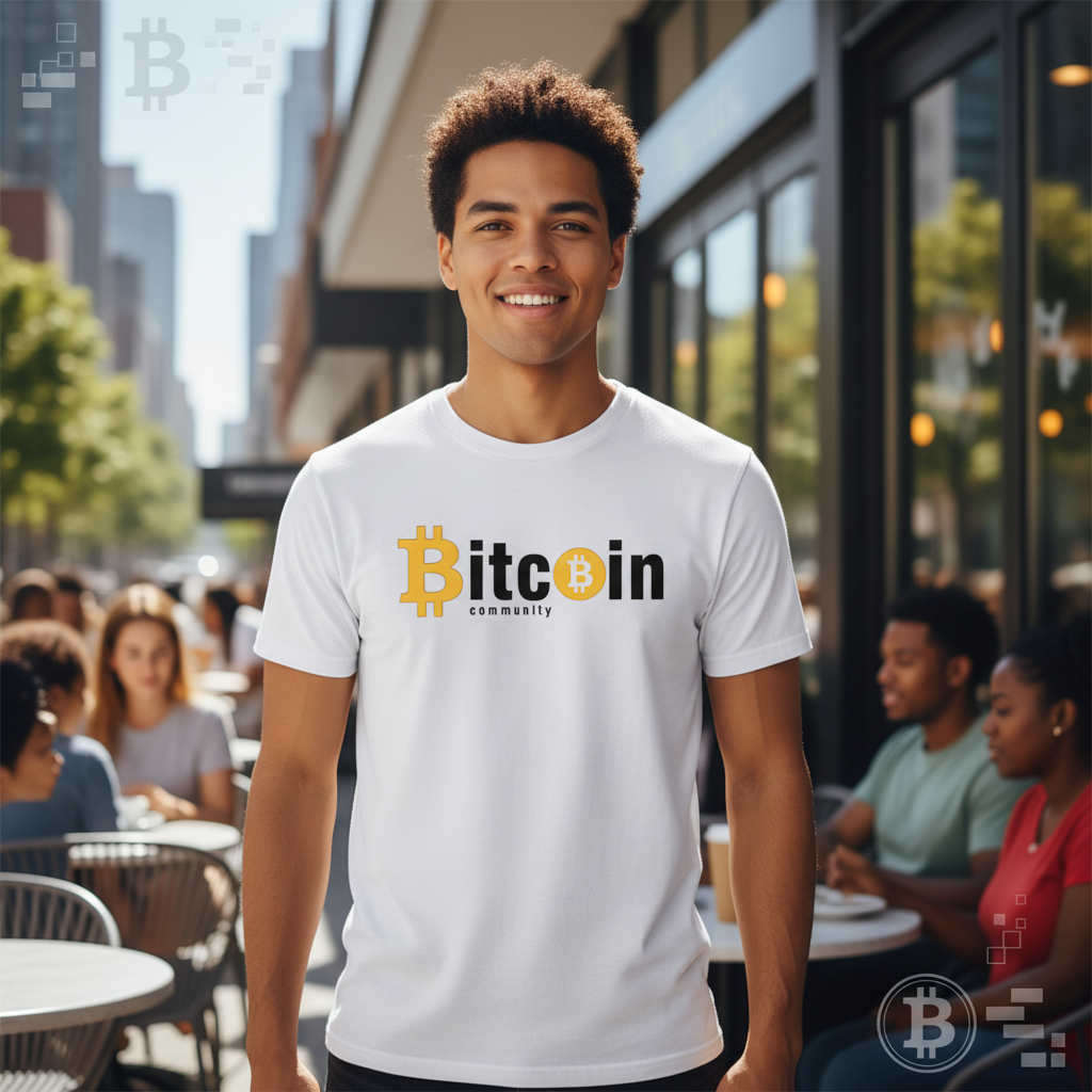 Bitcoin Community Logo Unisex Graphic Tee With Bold Bitcoin Emblem and Modern Design