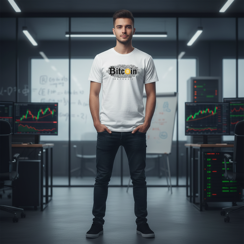 Unisex Bitcoin Graphic Tee With We Trust Slogan And Crypto Logo Print Short Sleeve