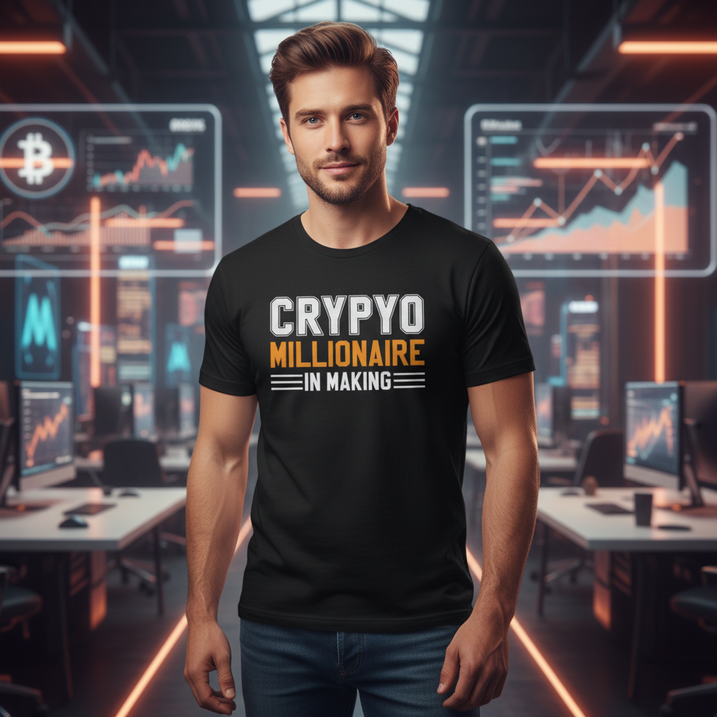 Crypto Millionaire In Making Graphic T Shirt For Crypto Enthusiasts And Investors