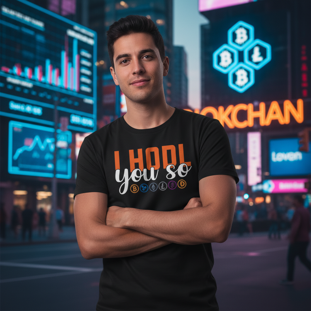 I Hodl You So Cryptocurrency Slogan Graphic Tee Unisex T Shirt With Crypto Icons