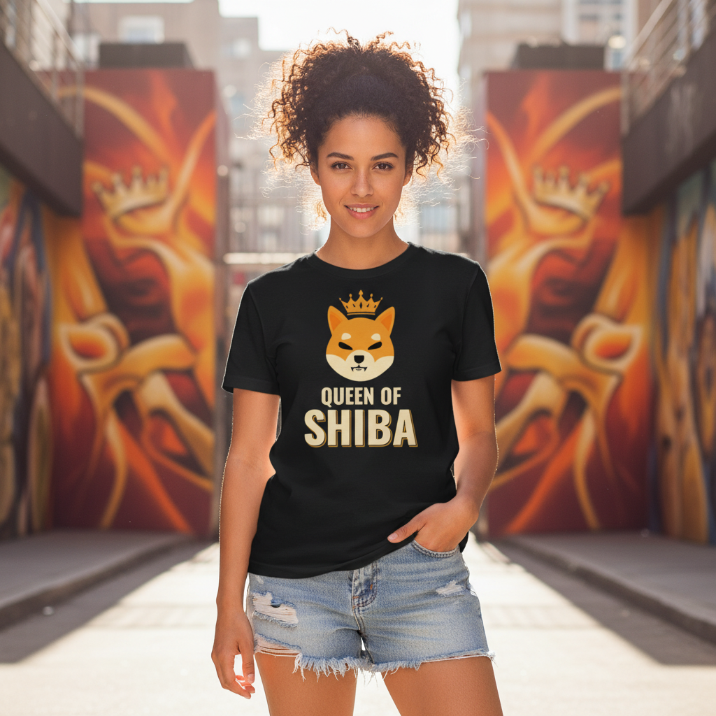 Queen Of Shiba Inu Graphic Tee Unisex T Shirt With Crown Cute Dog Lover Apparel Edition