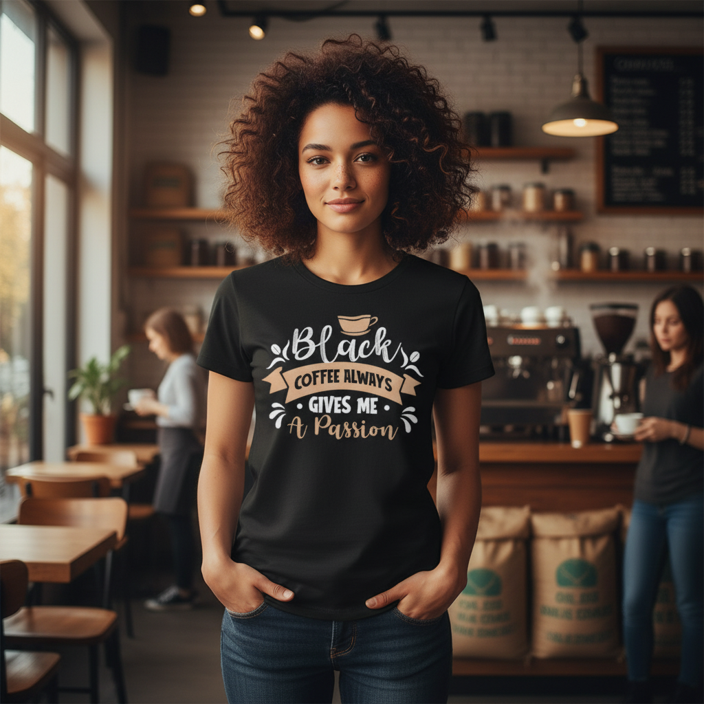 Coffee Always Gives Me A Passion Unisex Graphic Tee For Coffee Lovers And Caffeine Enthusiasts