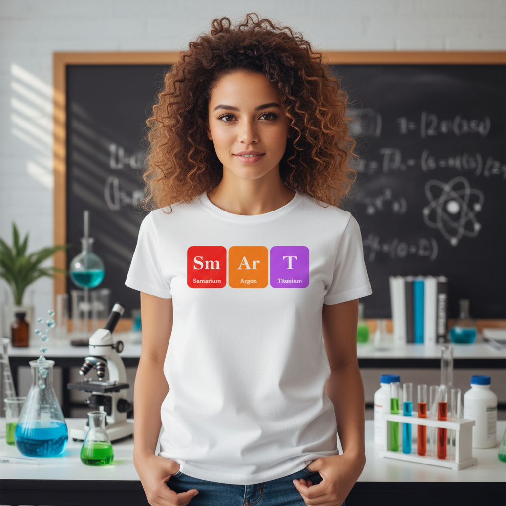 Science Themed Unisex T Shirt With Colorful Periodic Table Elements Sm Ar T Graphic