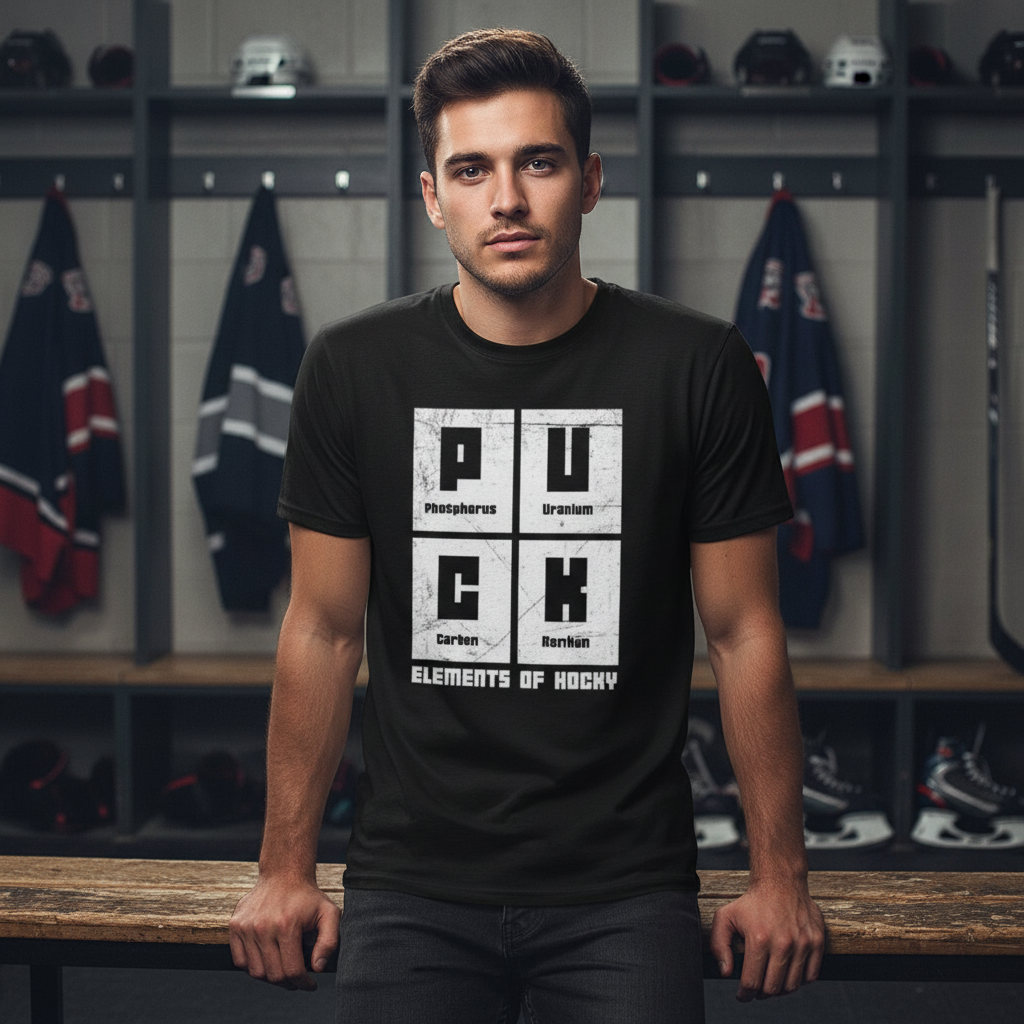 Unisex Science Themed Graphic Tee With Phosphorus Uranium Carbon Potassium Element Symbols