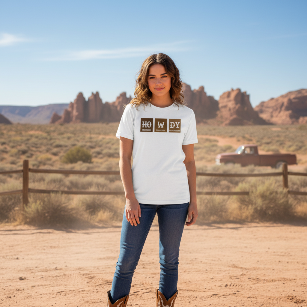 Howdy Elements T Shirt With Ho W Dy Periodic Table Blocks Chemistry Design For Science Lovers Unisex