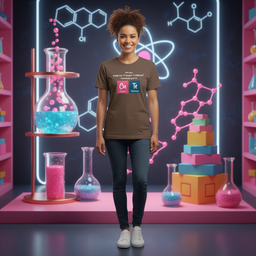 Unisex Science T Shirt With Copper And Tellurium Cu Te Pun For Chemistry Fans Everywhere