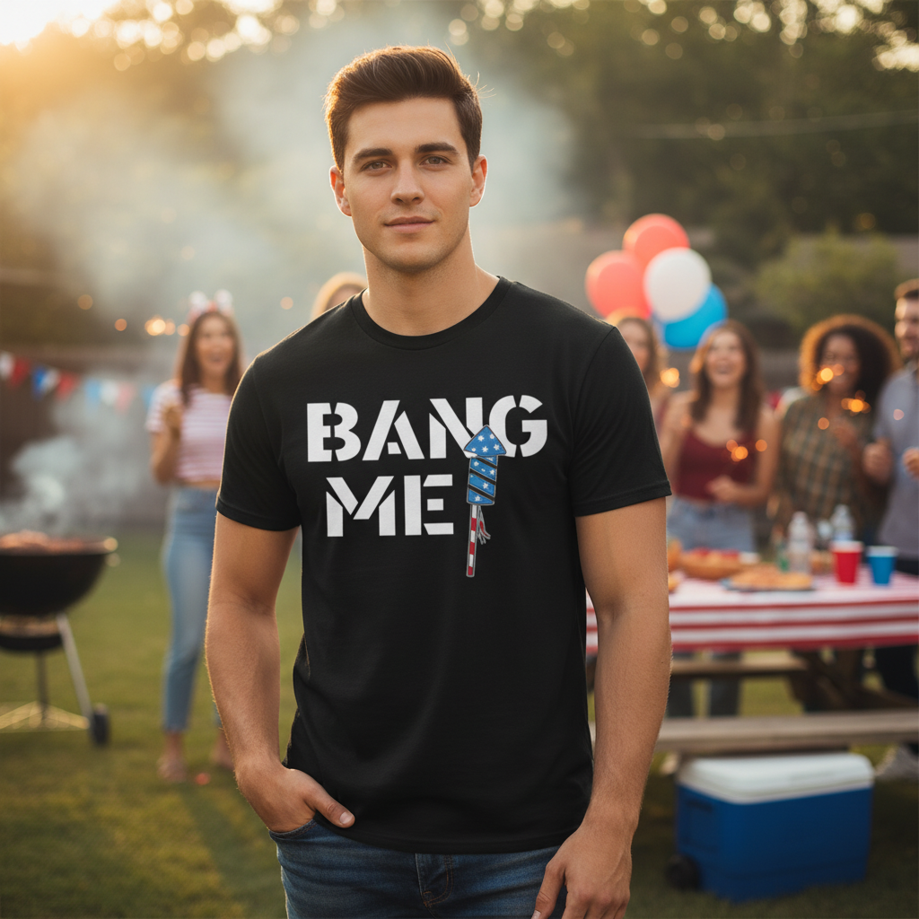 Unisex Patriotic Graphic T Shirt With American Flag Microphone