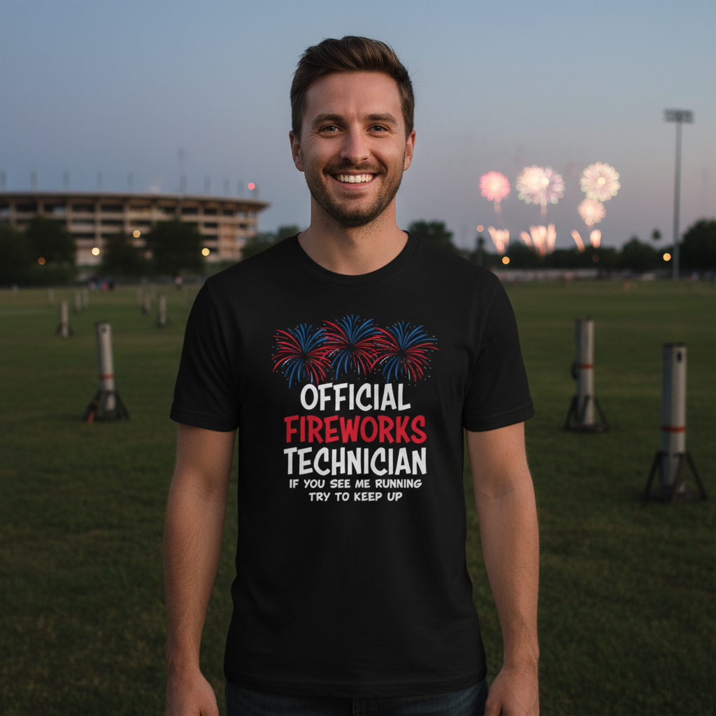Official Fireworks Technician Graphic Unisex Tee