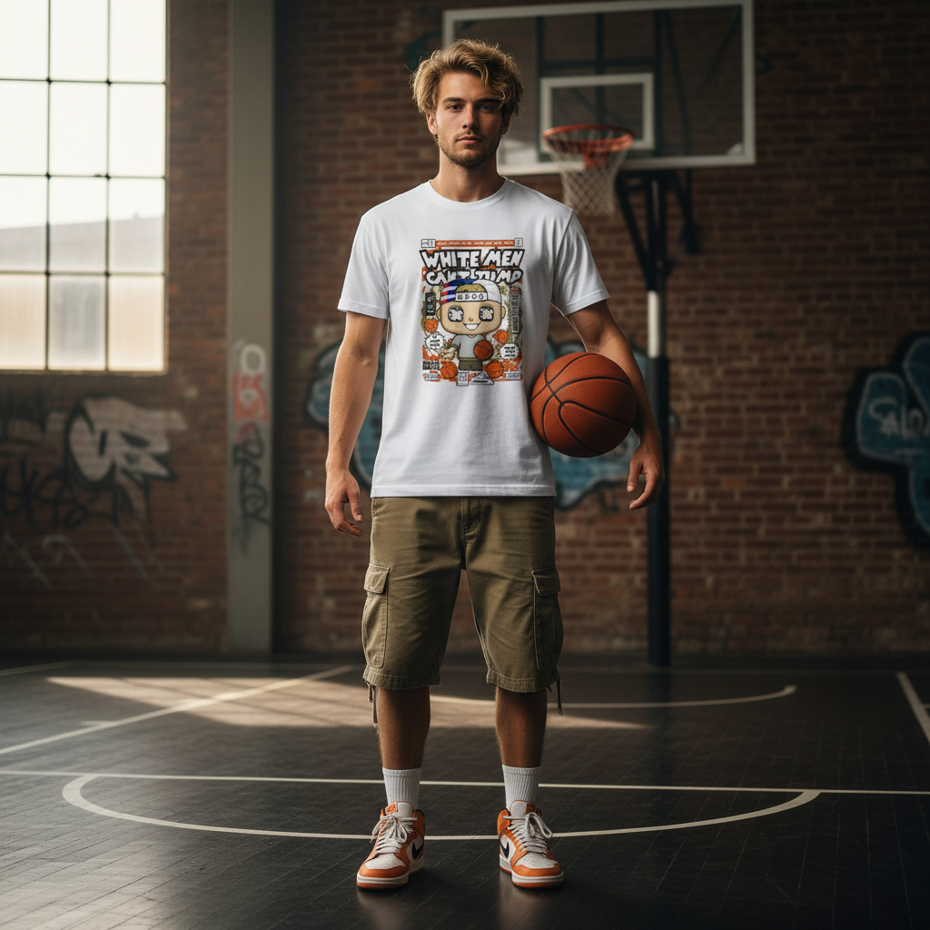 Unisex Graphic T Shirt Featuring Comic Book Style Basketball Hero Illustration And Bold Pop Art Elements