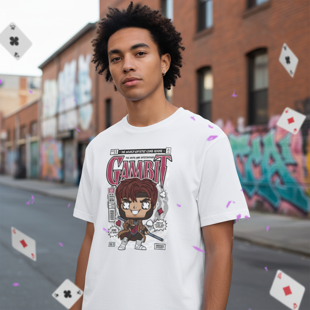 Gambit Comic Cover Art Graphic Tee Unisex Casual Shirt Inspired By Marvel Comics