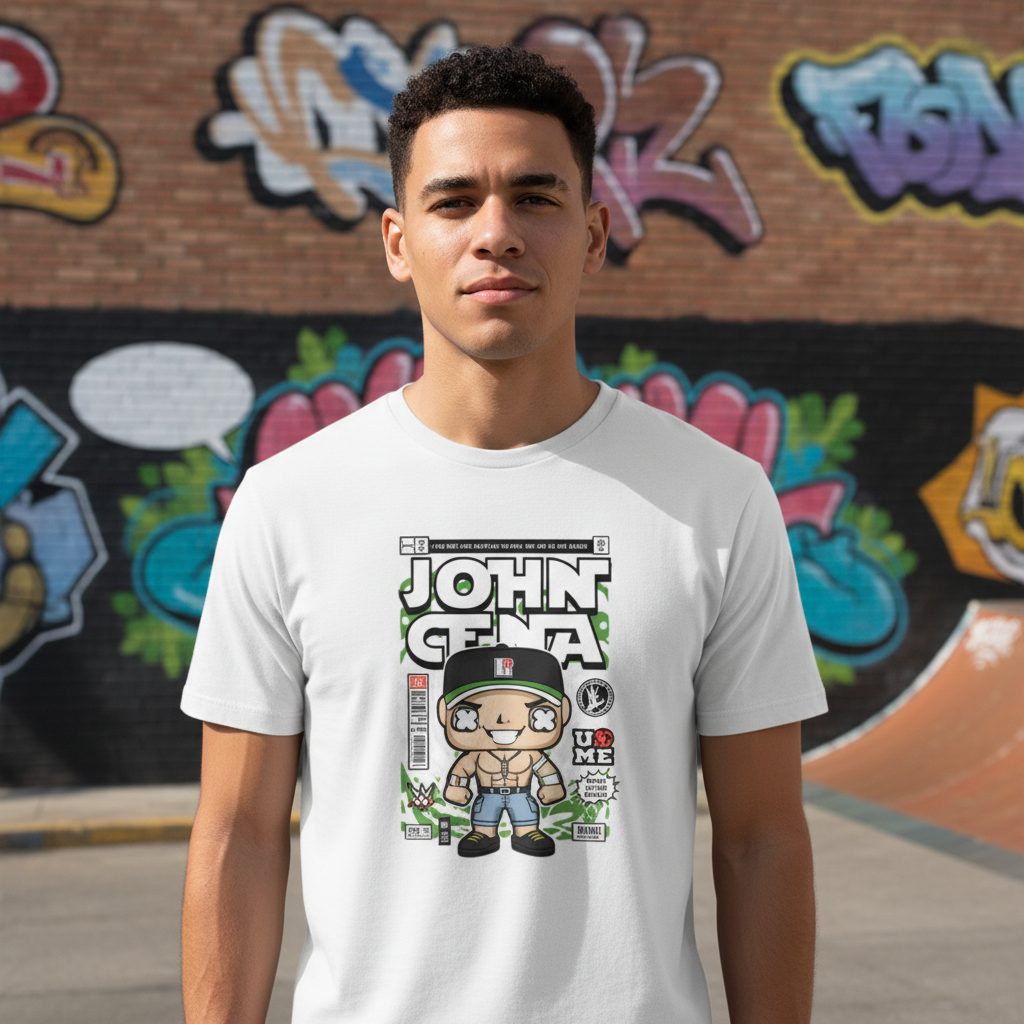 John Cena Cartoon Comic Book Style Graphic Tee For Men And Women Unisex Shirt With Artwork
