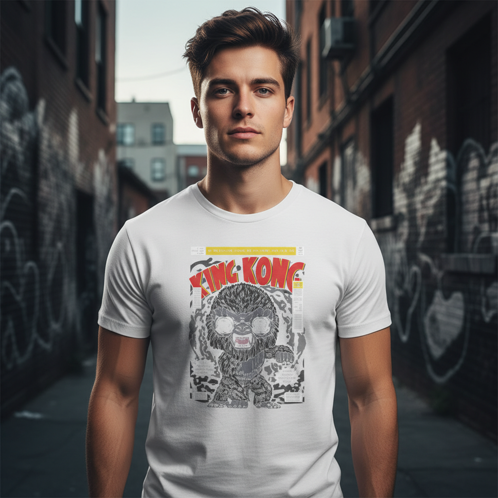 King Kong Graphic Tee Featuring Classic Monster Artwork For Fans Unisex Short Sleeve Shirt