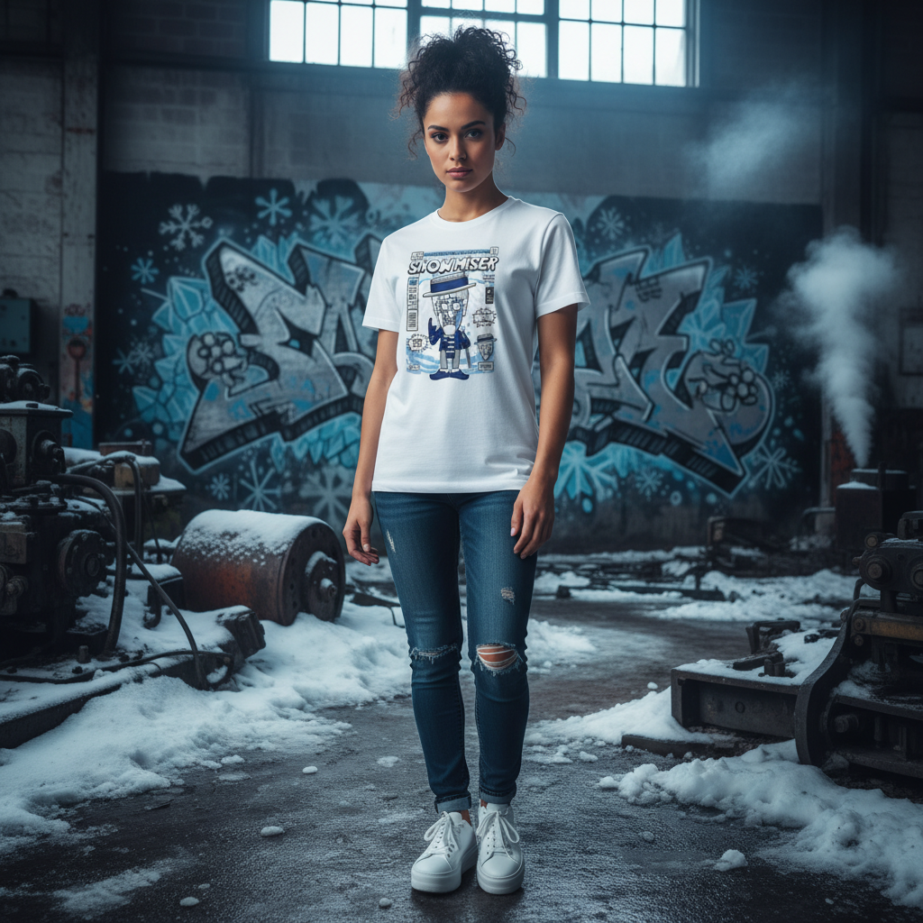 Snow Miser Cartoon Graphic Unisex T Shirt With Comics Style Artwork And Winter Theme