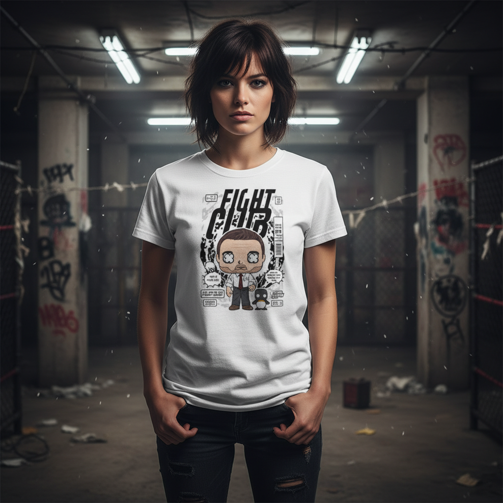 Tyler Durden Fight Club Illustrated Graphic Tee For Unisex Fans Of The Movie Classic