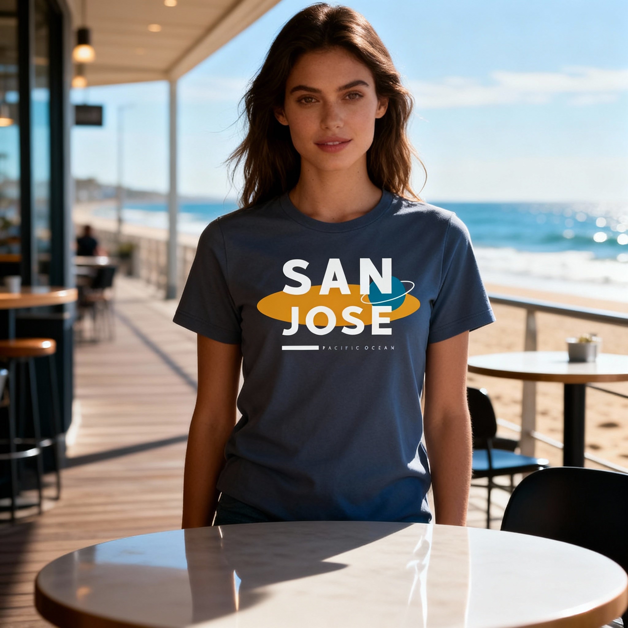San Jose Pacific Ocean Graphic T Shirt For Men Women Unisex Tee Short Sleeve Casual Fit