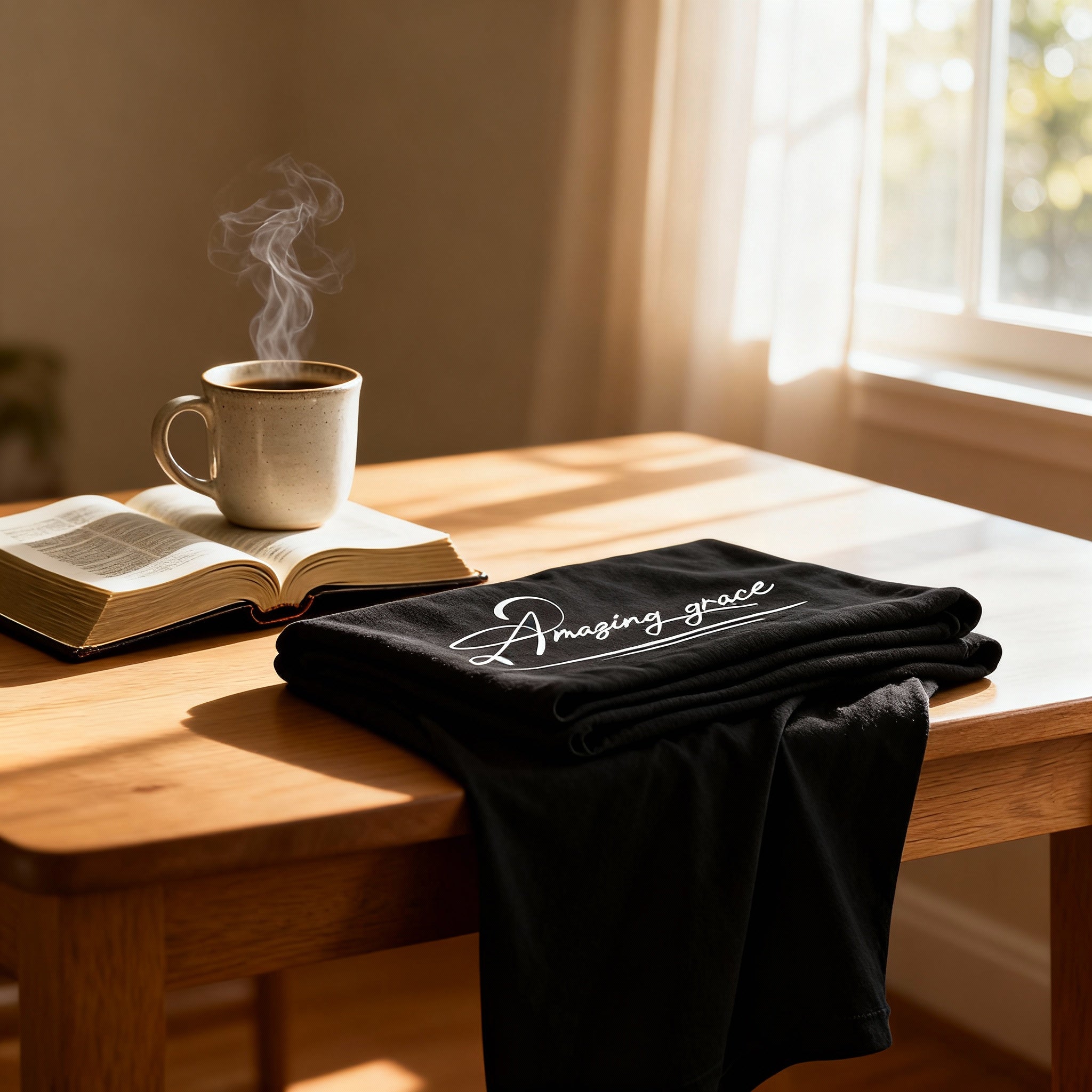 Amazing Grace Script Christian Unisex Tee Featuring Elegant Typography For Daily Inspiration And Faith