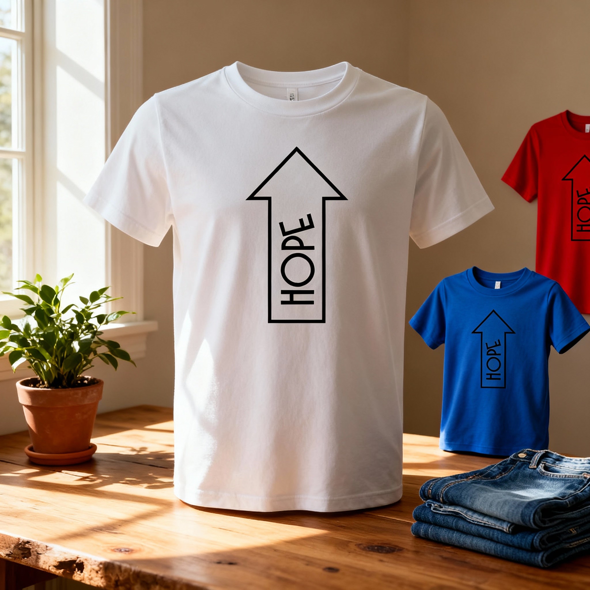 Unisex Christian Tee With Hope Arrow Graphic