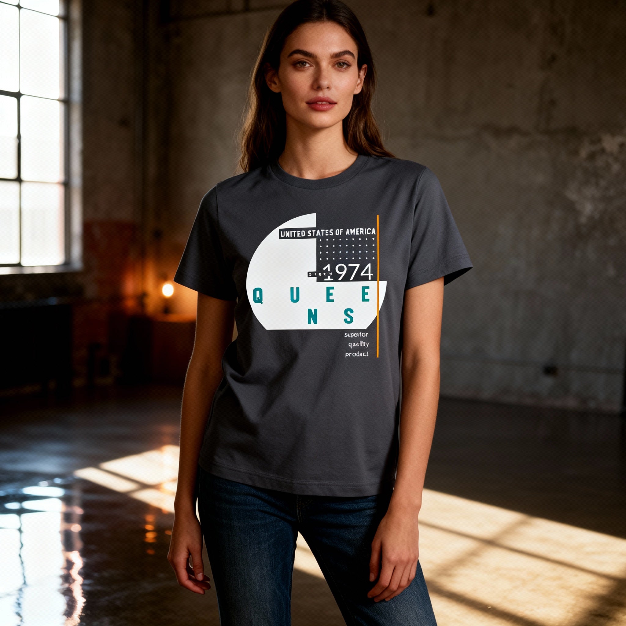 Queens Unisex Graphic Tee T Shirt With United States Design Since 1974