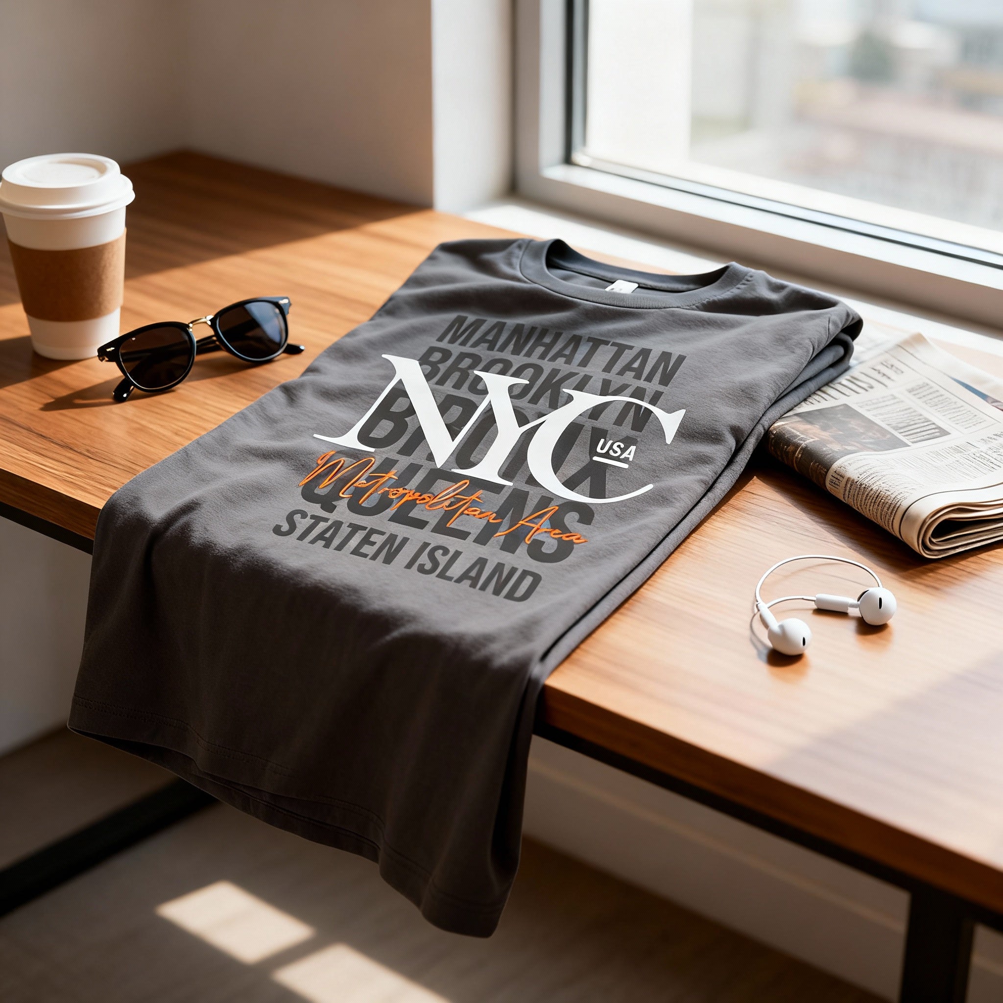 Manhattan Brooklyn Queens Staten Island Boroughs Graphic T Shirt Unisex For City Lovers Urban Style