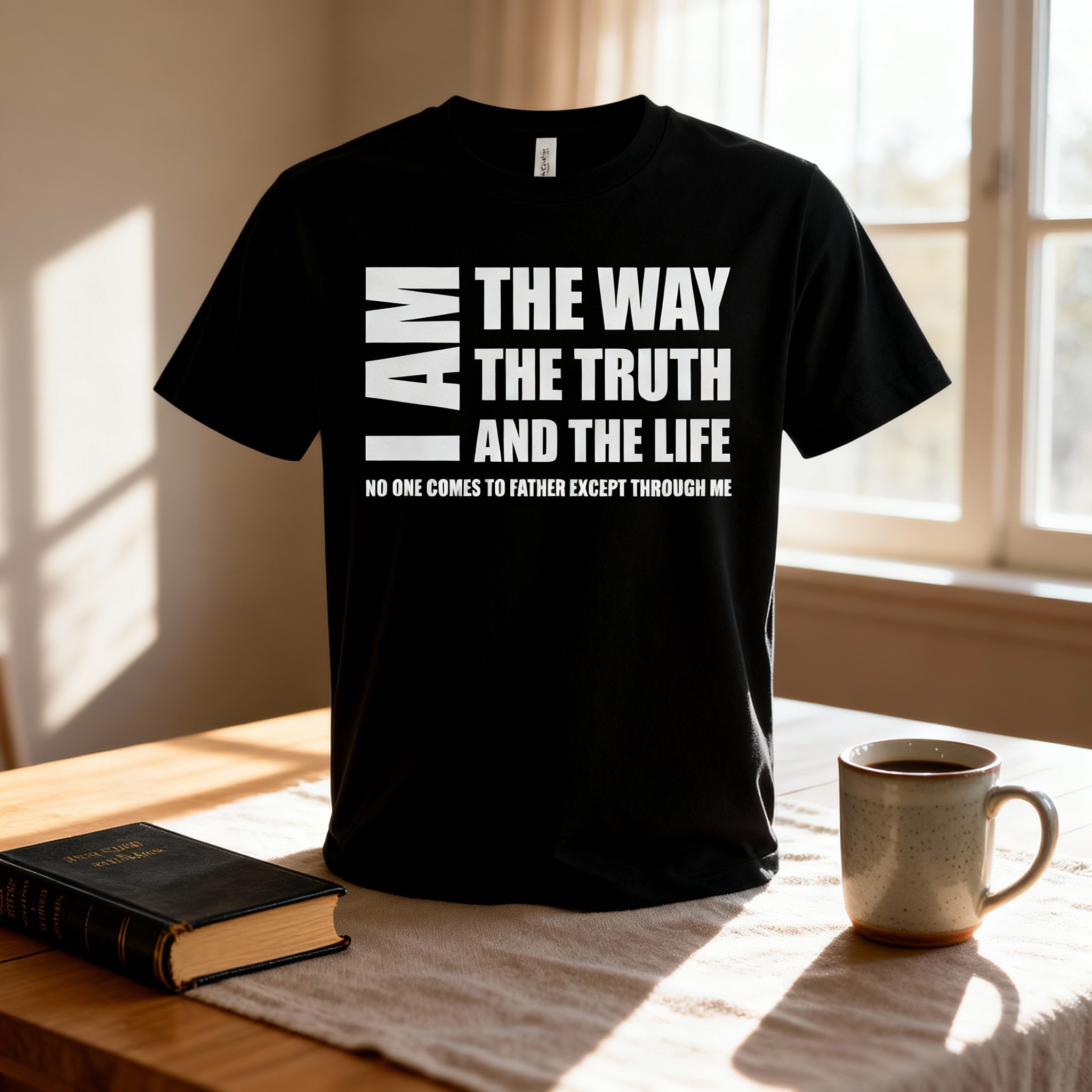 Christian Unisex T Shirt I Am The Way The Truth And The Life Graphic Tee Biblical Quote Tee For Men And Women