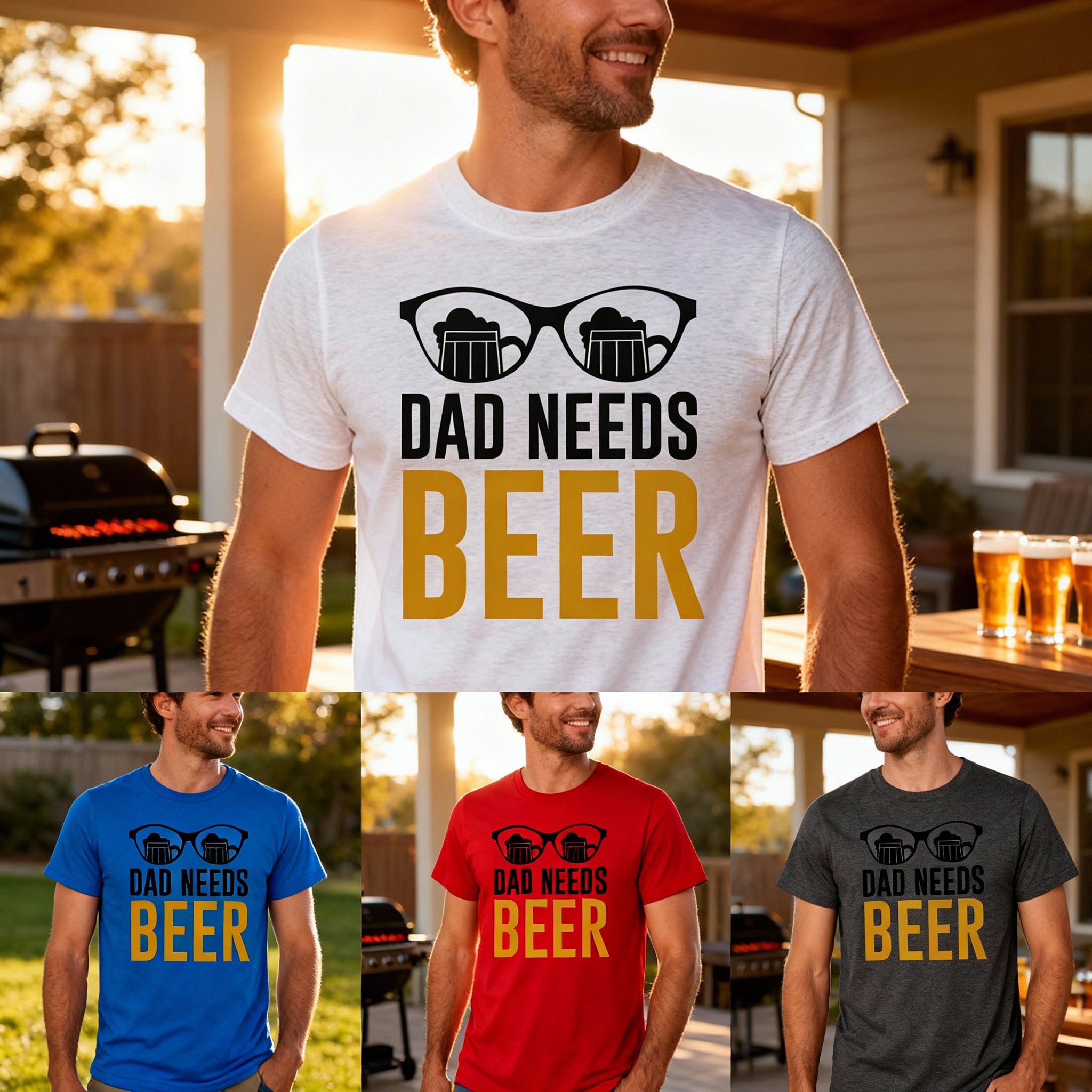 Dad Needs Beer Graphic Unisex T Shirt