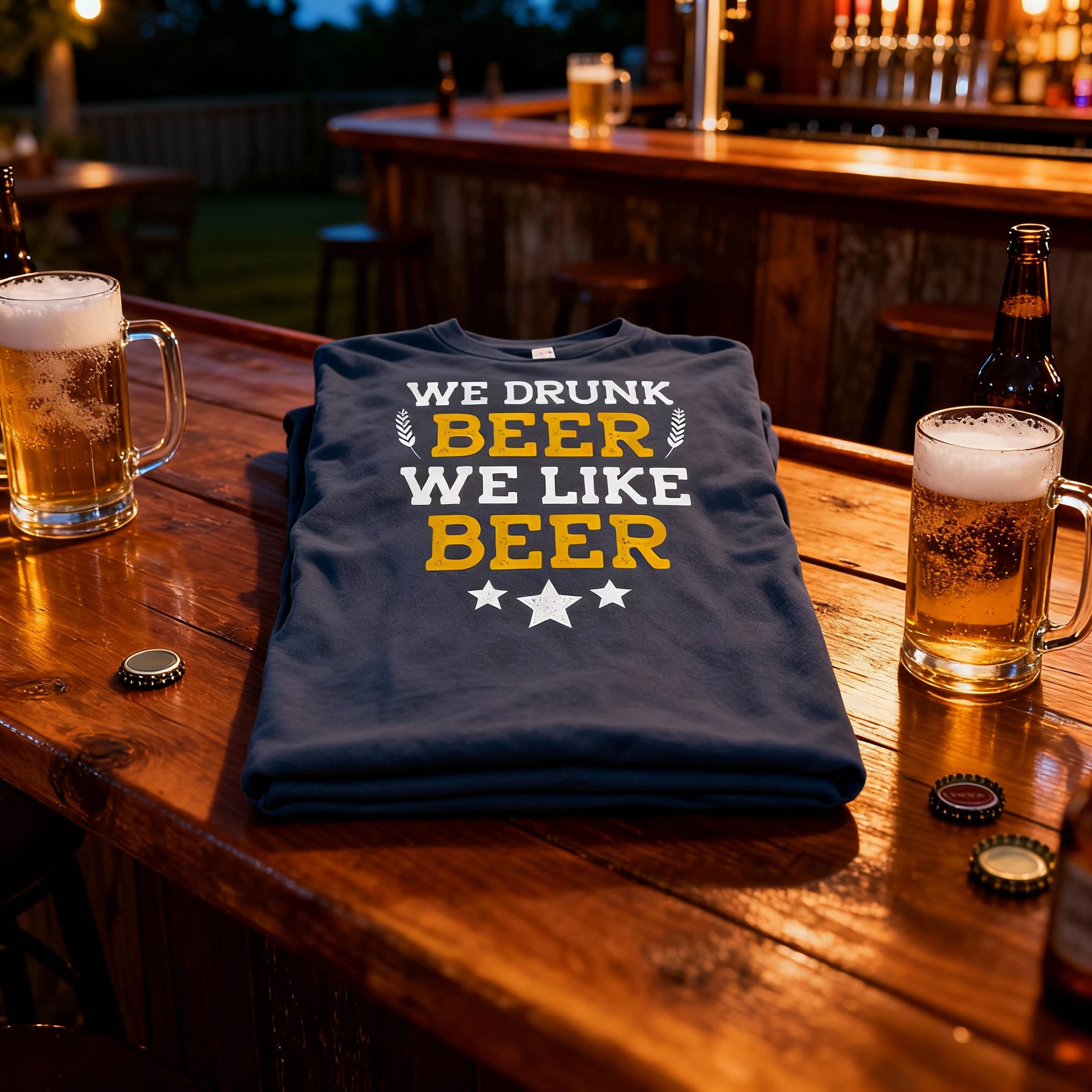 Unisex Beer T Shirt With Fun Phrase We Drunk Beer We Like Beer Graphic Tee For Beer Lovers