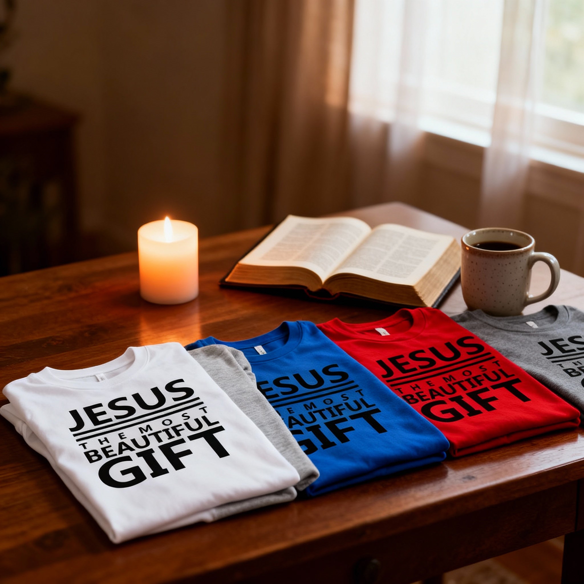 Jesus The Most Beautiful Gift Unisex Graphic Tee For Christian Quote Shirt With Comfort Fit And Durable Print