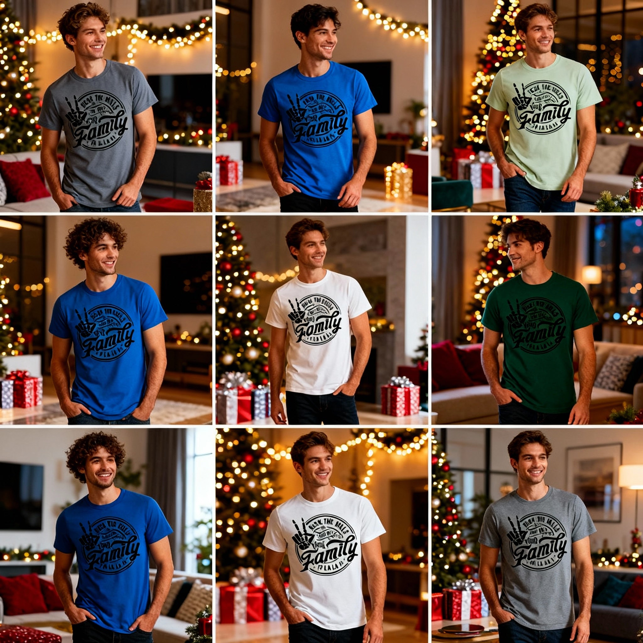 Christmas Unisex T Shirt With Skeleton Hand Deck The Halls Not Your Family Fa La La La Graphic