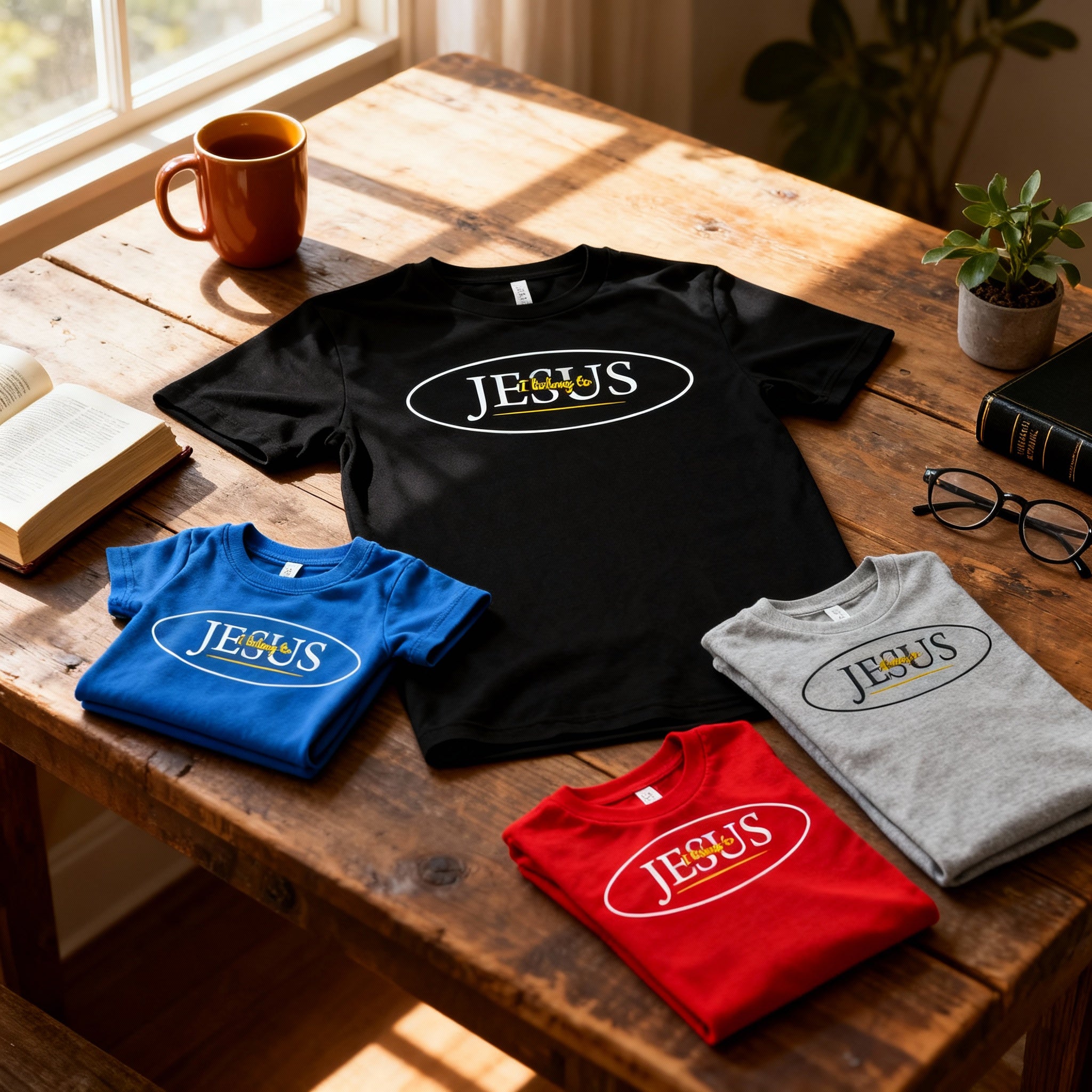 Christian Unisex T Shirt Featuring Jesus Oval Logo With I Belong To Inscription Graphic Tee