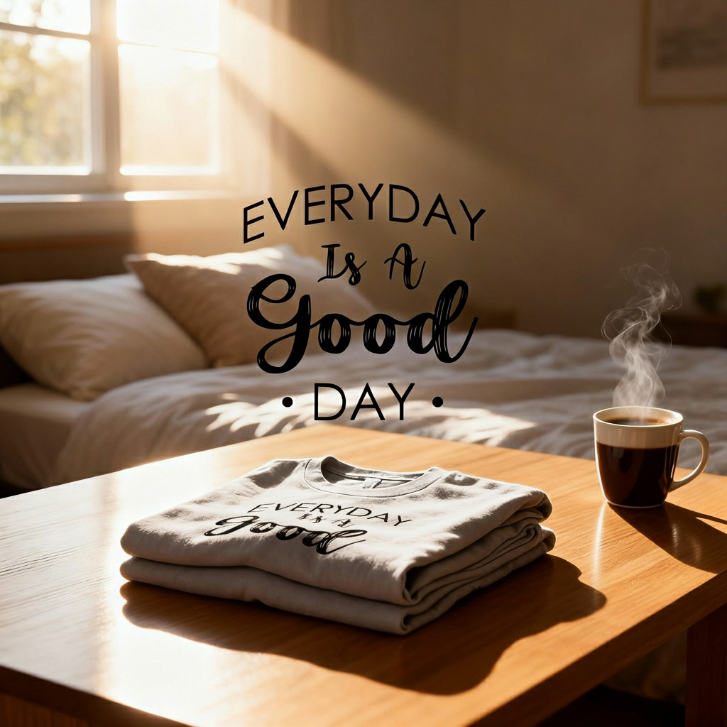 Everyday Is A Good Day Christian Unisex Graphic Tee Shirt With Inspirational Message