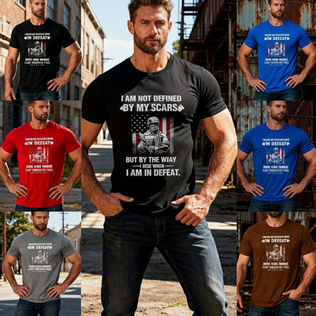 Veteran Unisex Graphic T Shirt With American Flag Soldier Illustration And Inspirational Quote