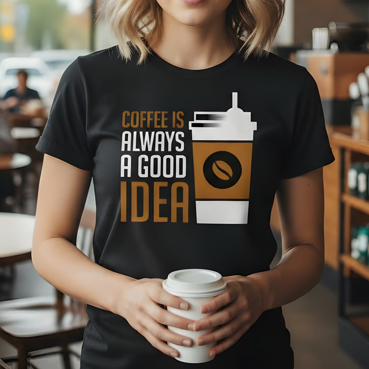 Coffee Is Always A Good Idea Unisex Graphic Tee Shirt