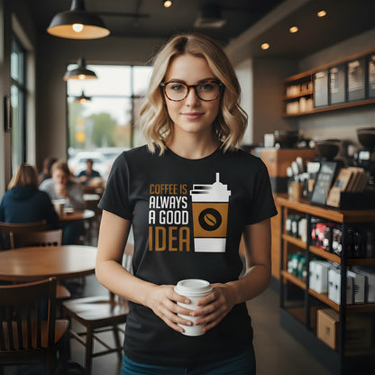 Coffee Is Always A Good Idea Unisex Graphic Tee Shirt