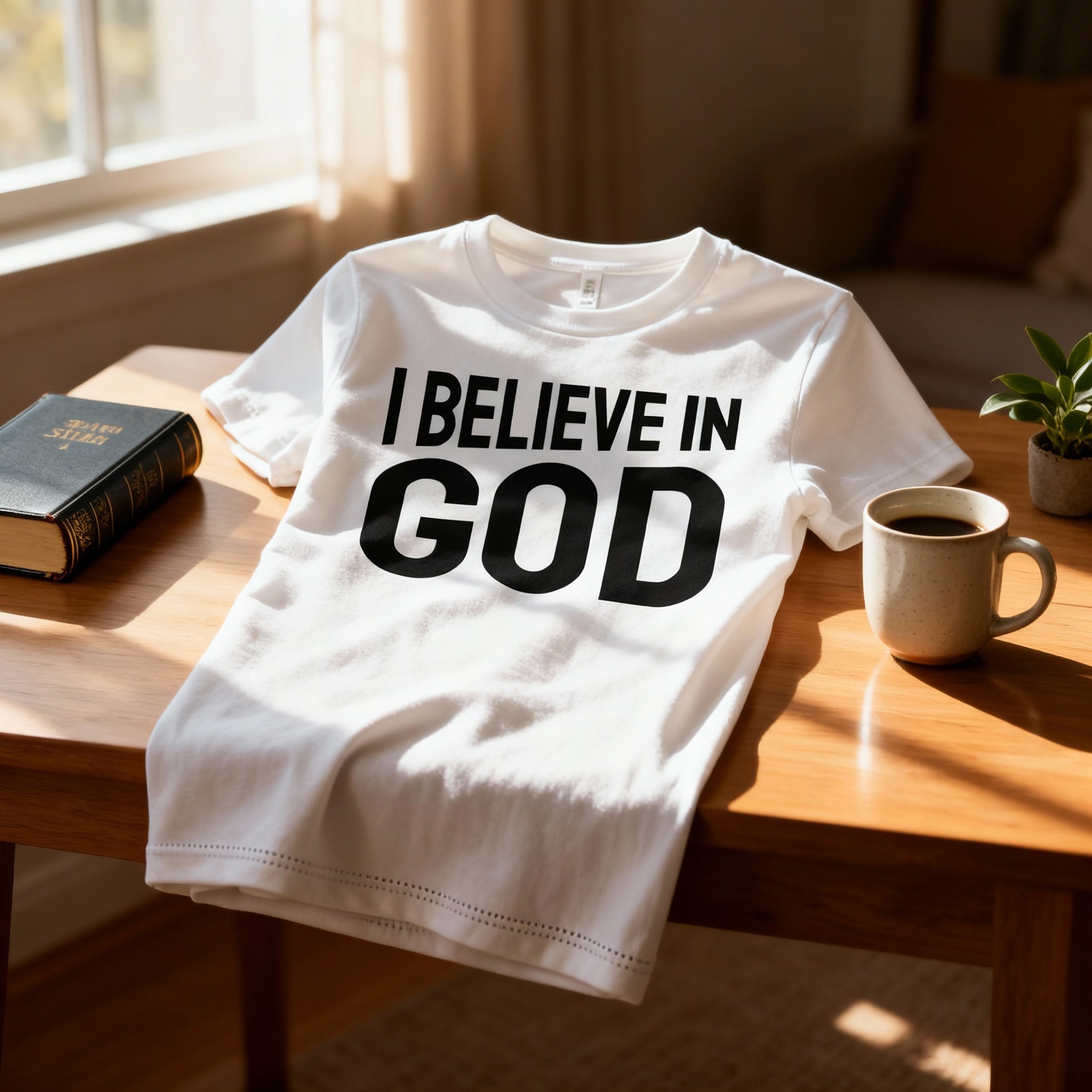 I Believe In God Unisex Graphic T Shirt For Christians And Faith Enthusiasts Soft Everyday Wear For Men And Women