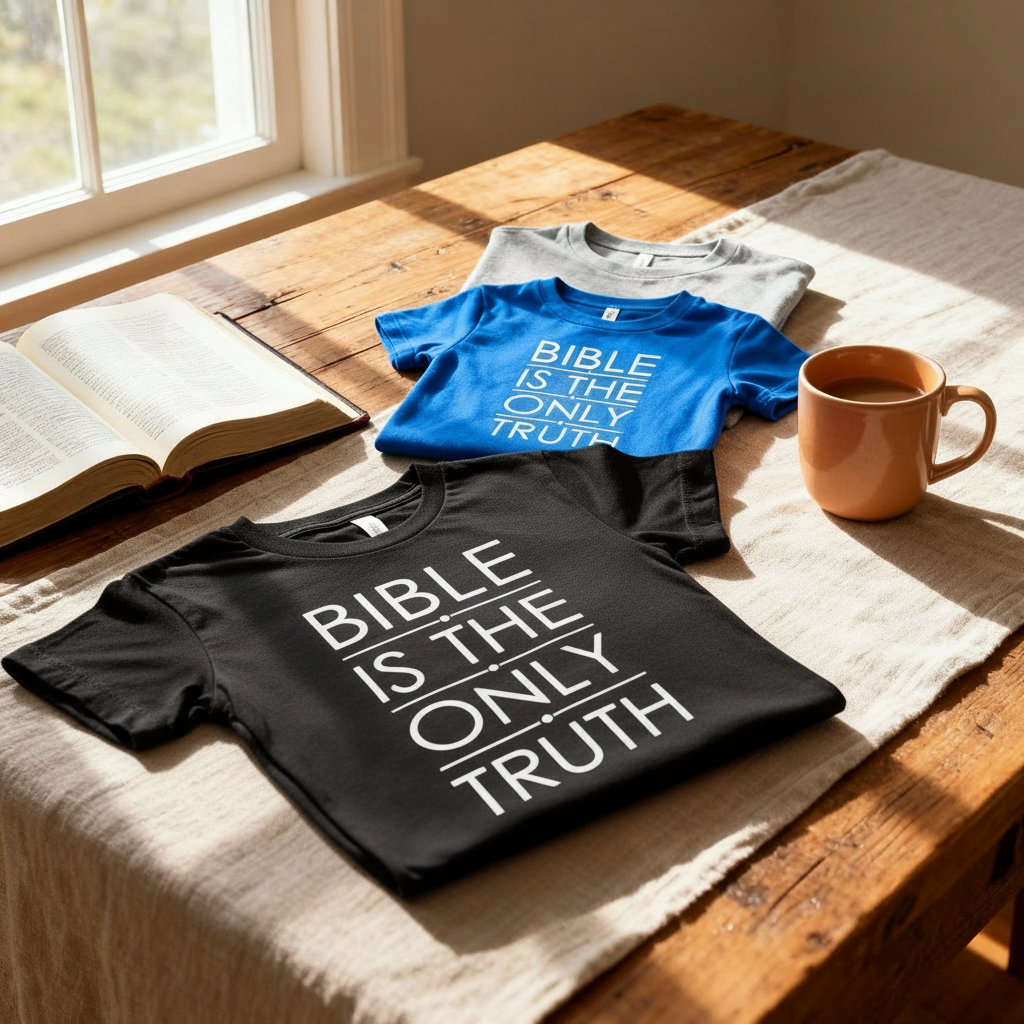 Bible Is The Only Truth Unisex Christian T Shirt With Bold Typography For Believers