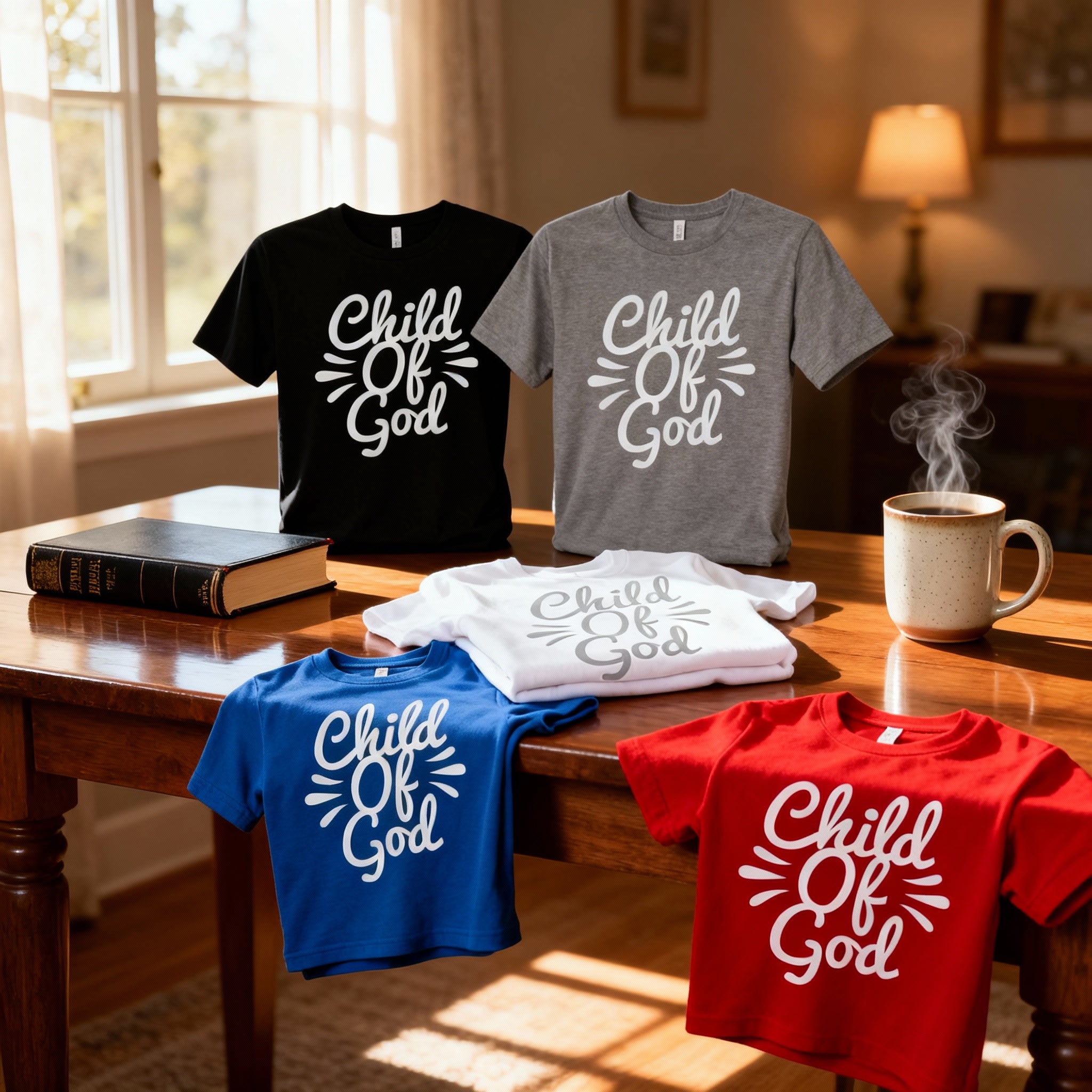 Unisex Christian T Shirt Featuring Child Of God Script Logo Graphic Tee For Faith And Inspiration