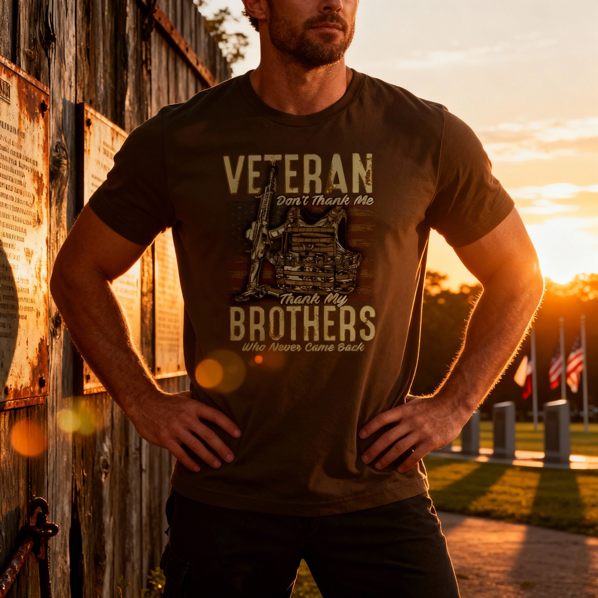 Veteran Don't Thank Me Thank My Brothers Who Never Came Back Graphic Tee For Veterans