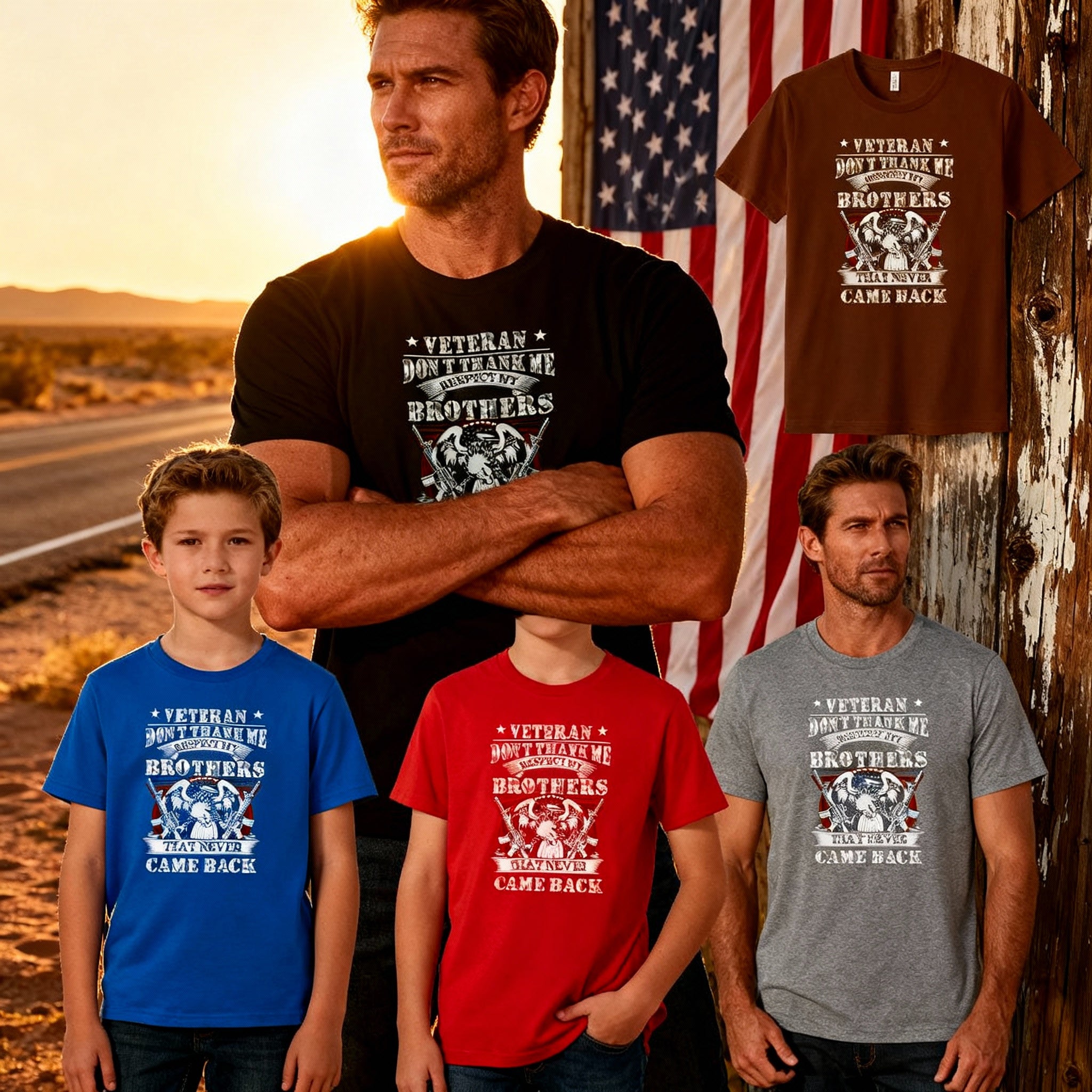 Veteran Unisex T Shirt With Graphic Design Respect My Brothers That Never Came Back