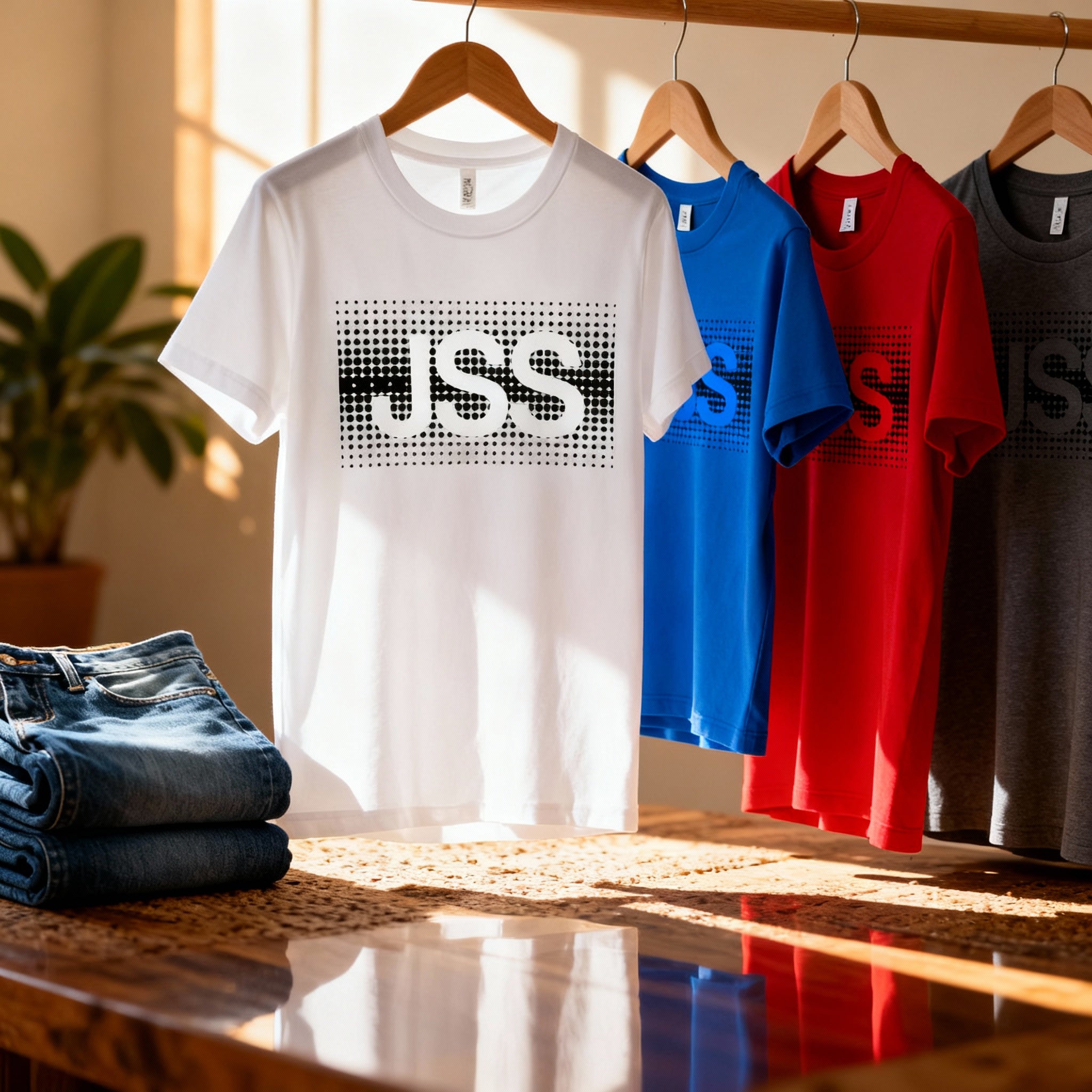 Christian Unisex Short Sleeve Graphic Tee With Halftone Logo Design For Church Bible Study And Everyday Wear