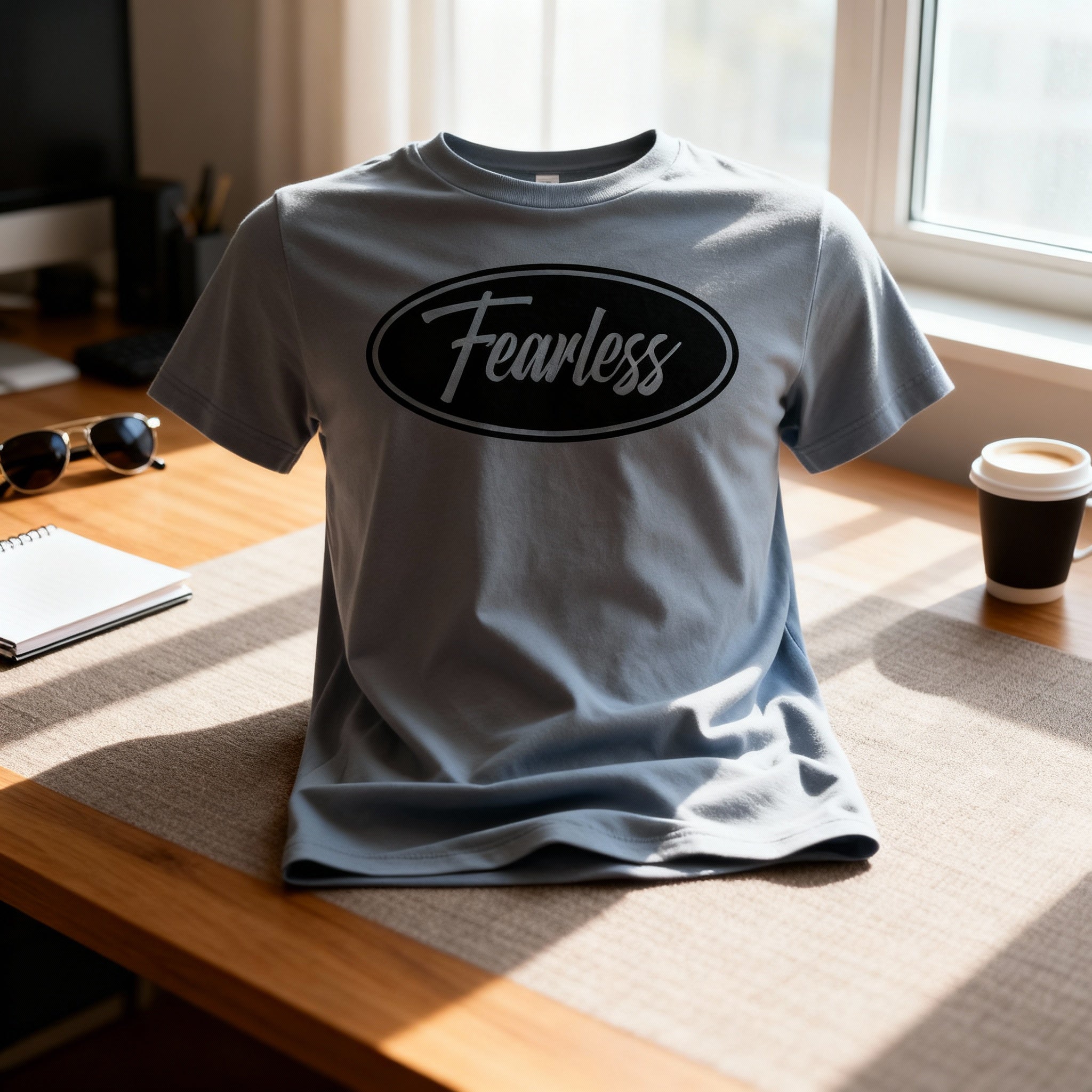 Christian Fearless Faith Oval Logo Unisex Graphic Tee For Men And Women Everyday Wear