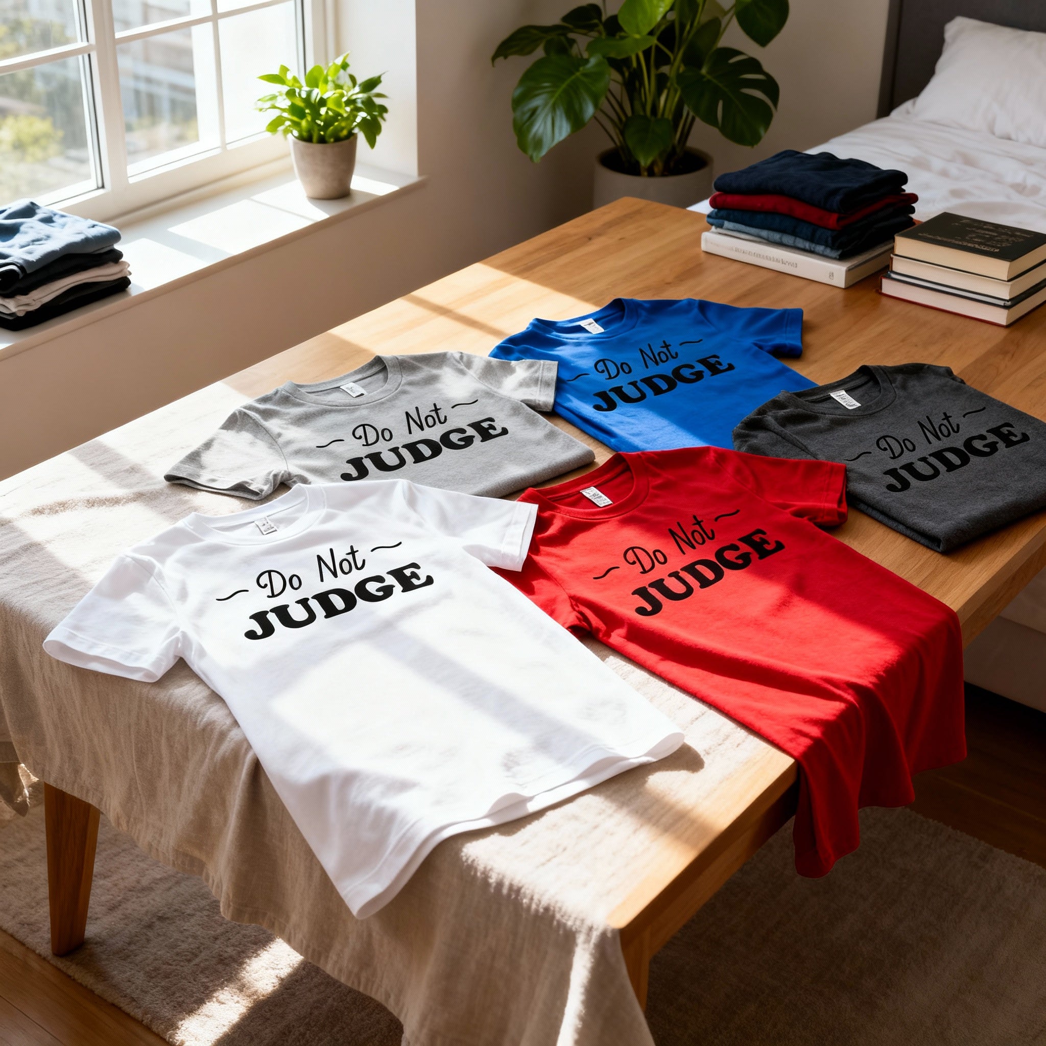 Do Not Judge Christian Unisex Graphic Tee With Inspirational Message Do Not Judge