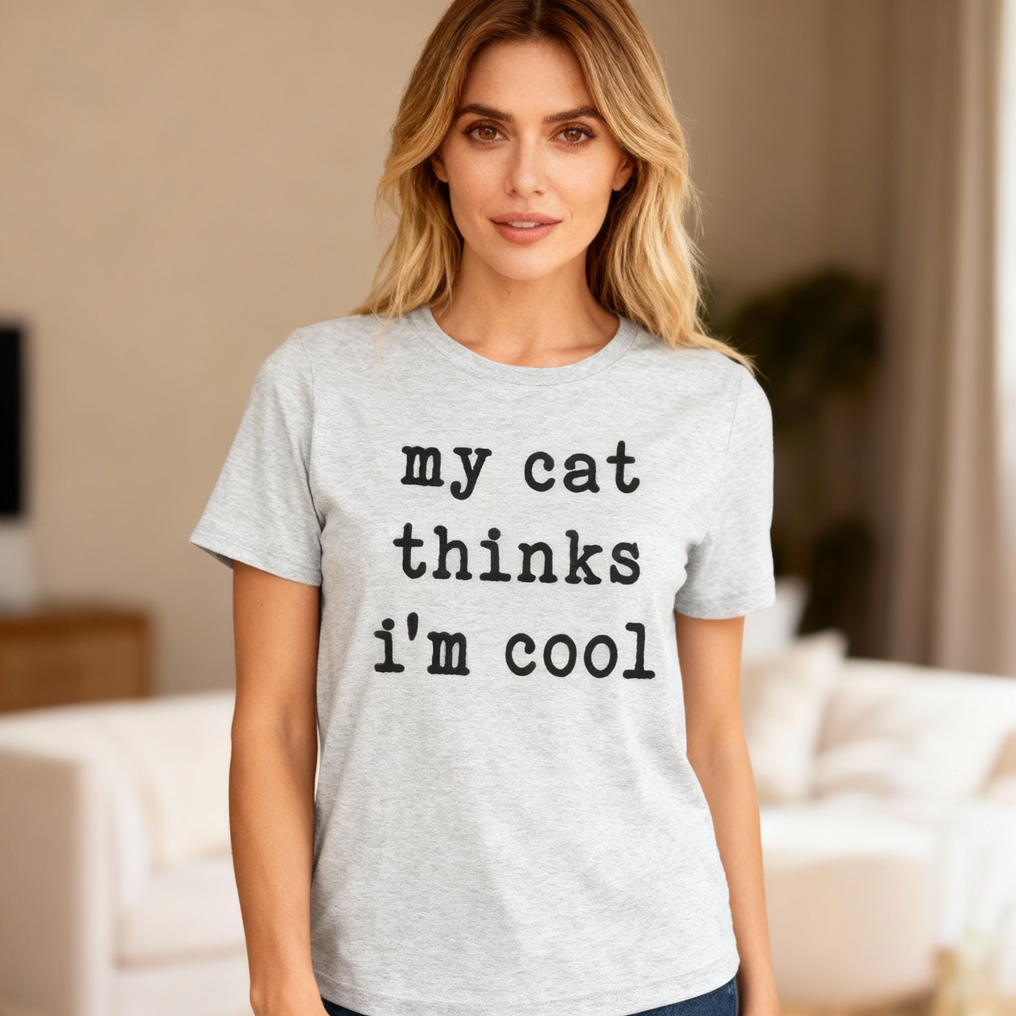 My Cat Thinks Im Cool Unisex T Shirt For Cat Lovers