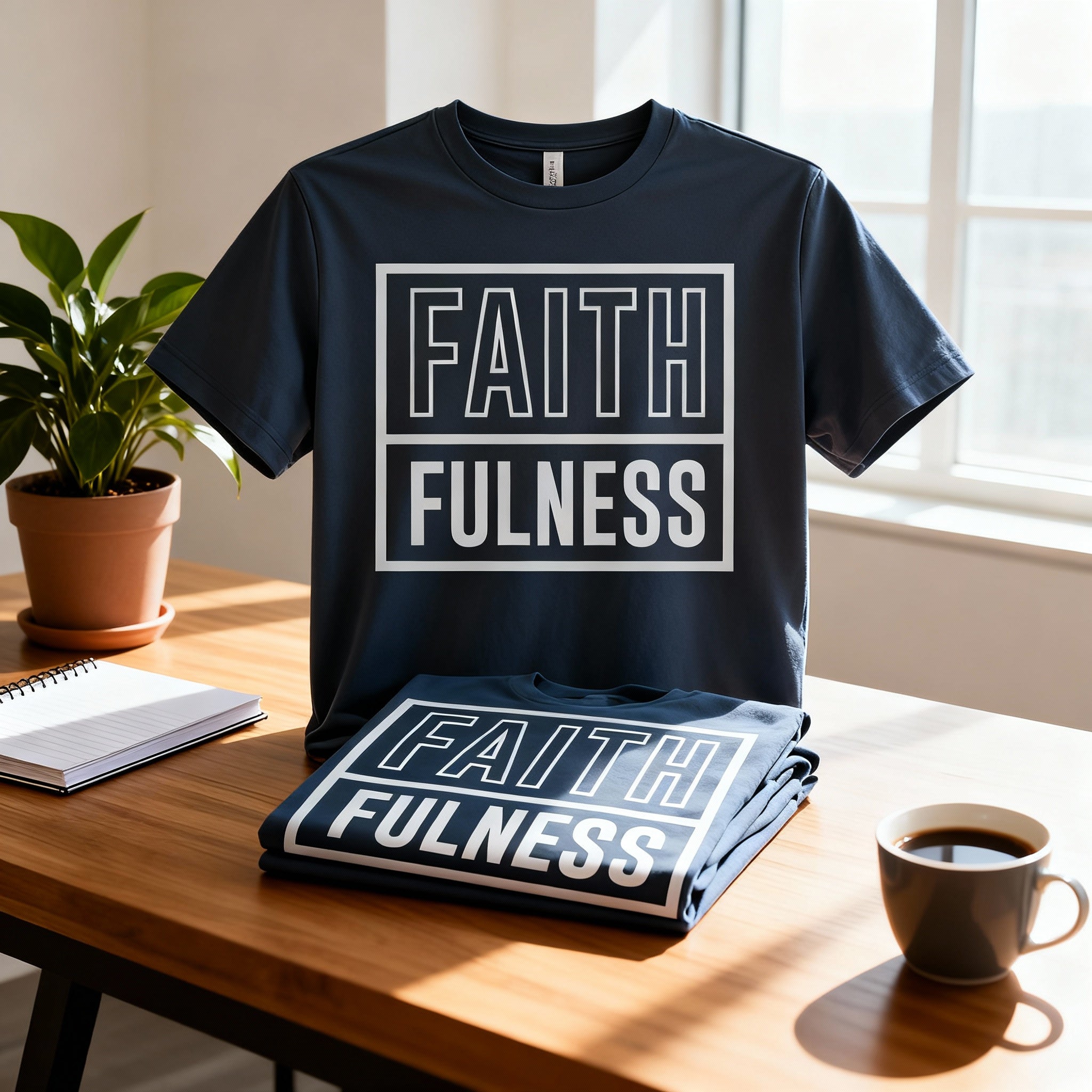 Christian Faithfulness Graphic T Shirt For Unisex Adults With Bold Boxed Design Edition